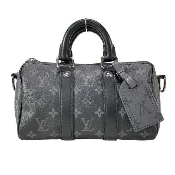 Auth LOUIS VUITTON Keepall Bandouliere 25 M46271 Monogram Eclipse Reverse - Picture 1 of 16